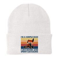 Im A Simple Man I Like Boobs And Sprint Car Racing Beanie