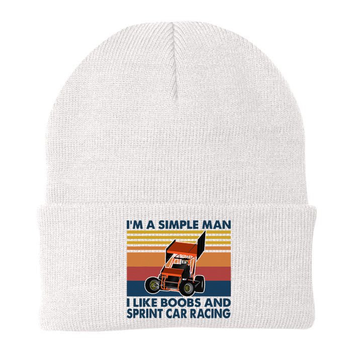 Im A Simple Man I Like Boobs And Sprint Car Racing Beanie