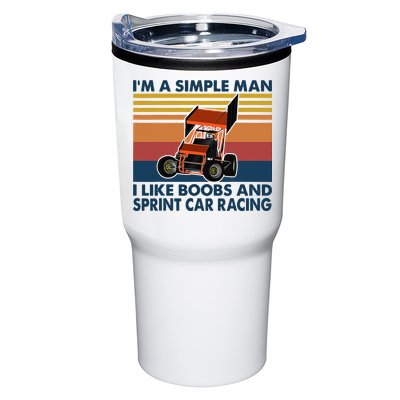 Im A Simple Man I Like Boobs And Sprint Car Racing Tumbler