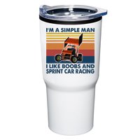 Im A Simple Man I Like Boobs And Sprint Car Racing Tumbler