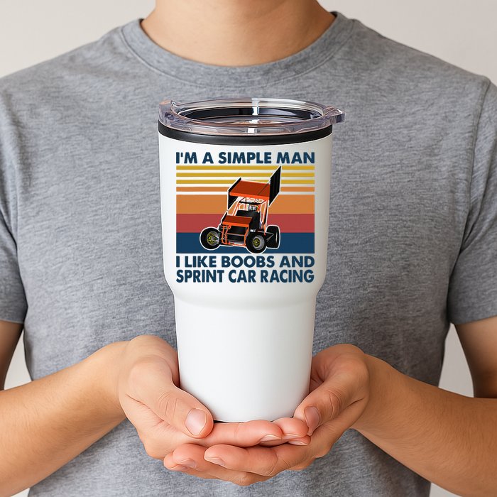 Im A Simple Man I Like Boobs And Sprint Car Racing Tumbler