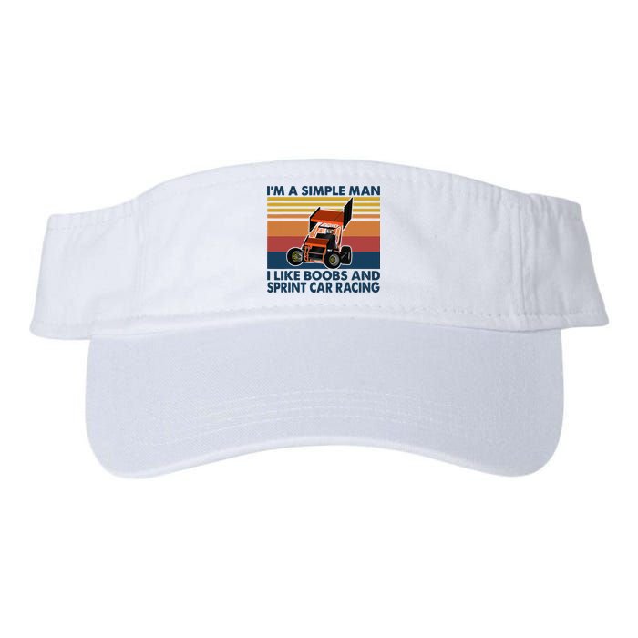 Im A Simple Man I Like Boobs And Sprint Car Racing Visor