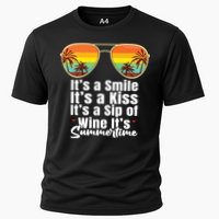 Its A Smile Its A Kiss Its A Sip Of Wine Its Summertime Performance Shirt
