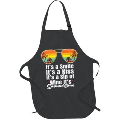 Its A Smile Its A Kiss Its A Sip Of Wine Its Summertime Apron