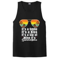 Its A Smile Its A Kiss Its A Sip Of Wine Its Summertime PosiCharge Competitor Tank