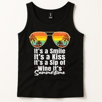 Its A Smile Its A Kiss Its A Sip Of Wine Its Summertime Tank Top