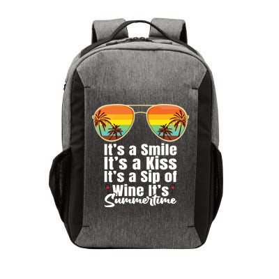 Its A Smile Its A Kiss Its A Sip Of Wine Its Summertime Vector Backpack