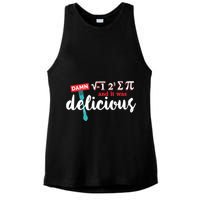 I Ate Some Pie And It Was Delicious Math Ate Sum Pi Day Gift Ladies PosiCharge Tri-Blend Wicking Tank