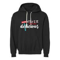 I Ate Some Pie And It Was Delicious Math Ate Sum Pi Day Gift Garment-Dyed Fleece Hoodie
