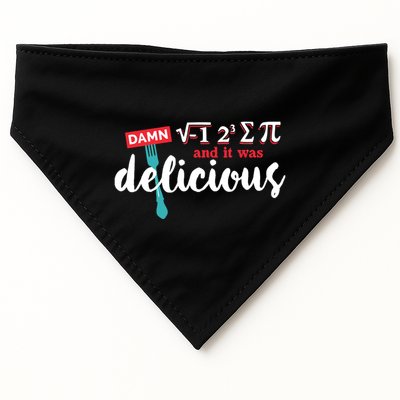 I Ate Some Pie And It Was Delicious Math Ate Sum Pi Day Gift USA-Made Doggie Bandana