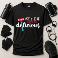 I Ate Some Pie And It Was Delicious Math Ate Sum Pi Day Gift Performance Shirt