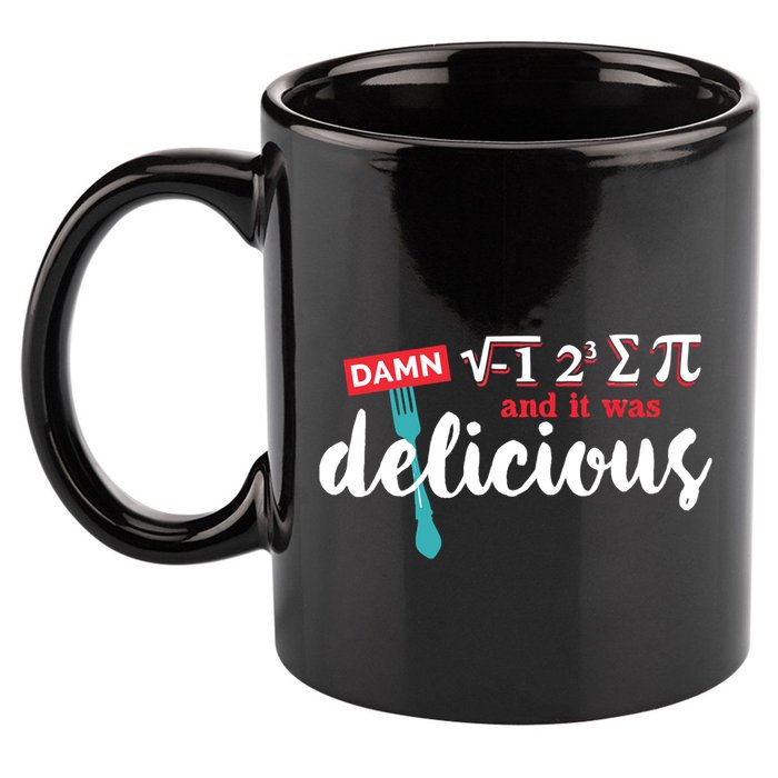 I Ate Some Pie And It Was Delicious Math Ate Sum Pi Day Gift 11oz C Handle Ceramic Mug