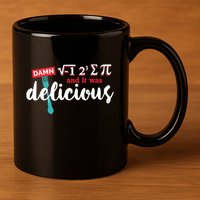 I Ate Some Pie And It Was Delicious Math Ate Sum Pi Day Gift 11oz C Handle Ceramic Mug