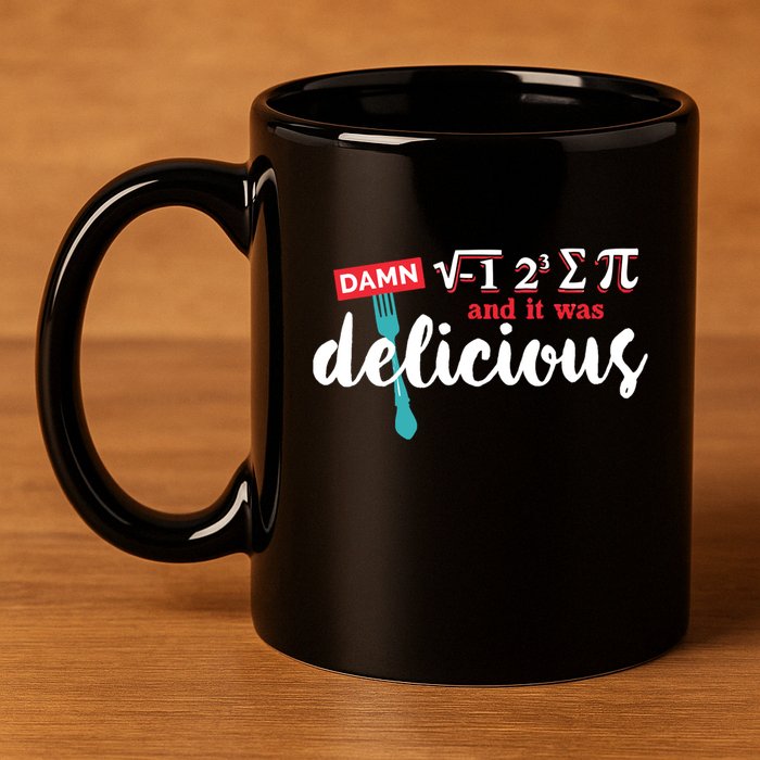 I Ate Some Pie And It Was Delicious Math Ate Sum Pi Day Gift 11oz C Handle Ceramic Mug