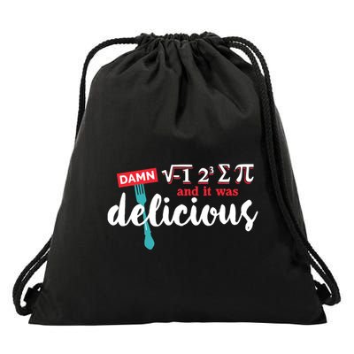 I Ate Some Pie And It Was Delicious Math Ate Sum Pi Day Gift Drawstring Bag