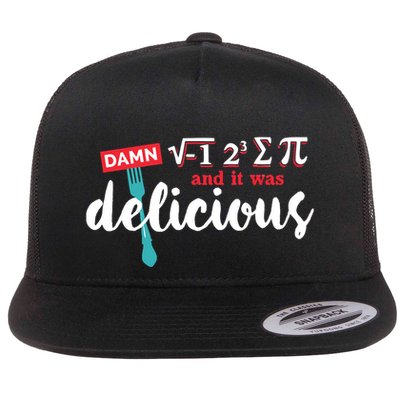 I Ate Some Pie And It Was Delicious Math Ate Sum Pi Day Gift Flatbill Hat