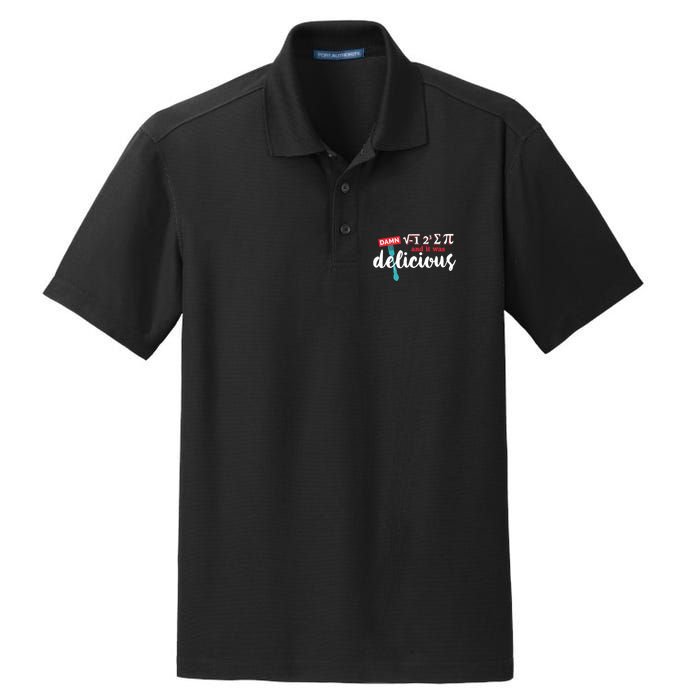 I Ate Some Pie And It Was Delicious Math Ate Sum Pi Day Gift Dry Zone Grid Polo
