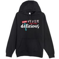 I Ate Some Pie And It Was Delicious Math Ate Sum Pi Day Gift Premium Pullover Hoodie