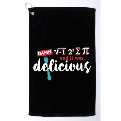 I Ate Some Pie And It Was Delicious Math Ate Sum Pi Day Gift Golf Towel