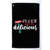 I Ate Some Pie And It Was Delicious Math Ate Sum Pi Day Gift Golf Towel