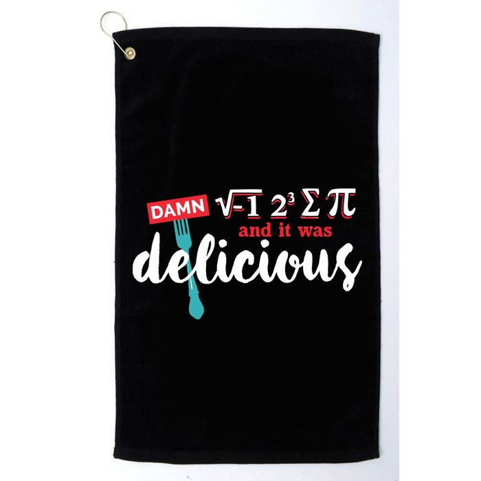 I Ate Some Pie And It Was Delicious Math Ate Sum Pi Day Gift Golf Towel