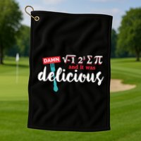 I Ate Some Pie And It Was Delicious Math Ate Sum Pi Day Gift Golf Towel