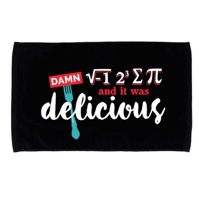 I Ate Some Pie And It Was Delicious Math Ate Sum Pi Day Gift Microfiber Hand Towel