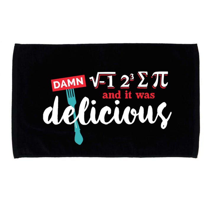 I Ate Some Pie And It Was Delicious Math Ate Sum Pi Day Gift Microfiber Hand Towel