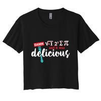 I Ate Some Pie And It Was Delicious Math Ate Sum Pi Day Gift Crop Top