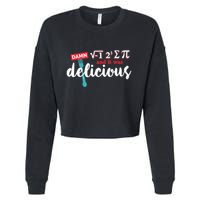 I Ate Some Pie And It Was Delicious Math Ate Sum Pi Day Gift Cropped Pullover Crew