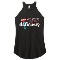 I Ate Some Pie And It Was Delicious Math Ate Sum Pi Day Gift Women's Perfect Tri Rocker Tank