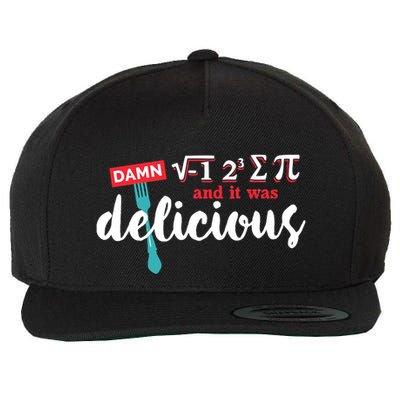 I Ate Some Pie And It Was Delicious Math Ate Sum Pi Day Gift Wool Snapback Cap