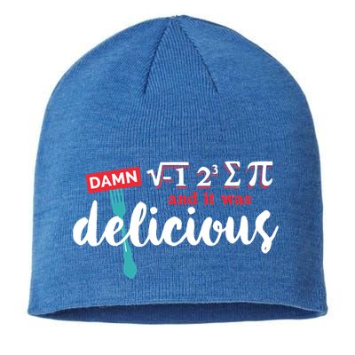 I Ate Some Pie And It Was Delicious Math Ate Sum Pi Day Gift Sustainable Beanie