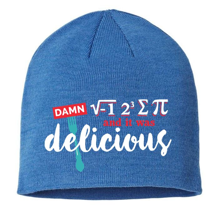 I Ate Some Pie And It Was Delicious Math Ate Sum Pi Day Gift Sustainable Beanie