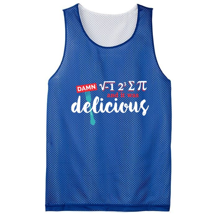 I Ate Some Pie And It Was Delicious Math Ate Sum Pi Day Gift Mesh Reversible Basketball Jersey Tank