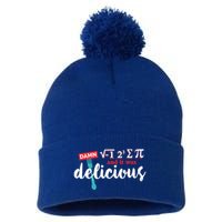 I Ate Some Pie And It Was Delicious Math Ate Sum Pi Day Gift Pom Pom 12in Knit Beanie