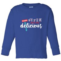 I Ate Some Pie And It Was Delicious Math Ate Sum Pi Day Gift Toddler Long Sleeve Shirt