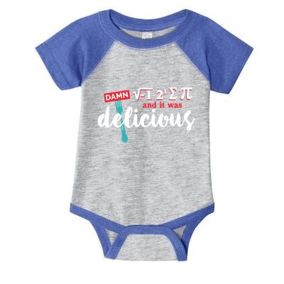 I Ate Some Pie And It Was Delicious Math Ate Sum Pi Day Gift Infant Baby Jersey Bodysuit