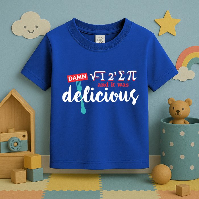 I Ate Some Pie And It Was Delicious Math Ate Sum Pi Day Gift Toddler T-Shirt