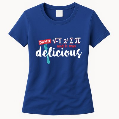 I Ate Some Pie And It Was Delicious Math Ate Sum Pi Day Gift Womens T-Shirt