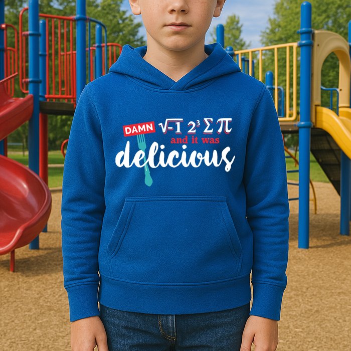 I Ate Some Pie And It Was Delicious Math Ate Sum Pi Day Gift Kids Hoodie