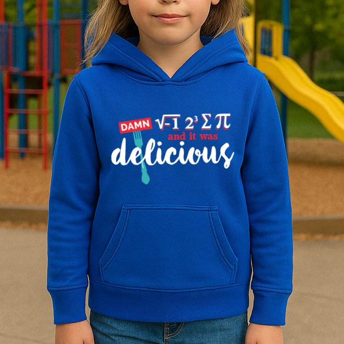 I Ate Some Pie And It Was Delicious Math Ate Sum Pi Day Gift Kids Hoodie