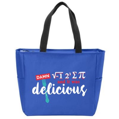 I Ate Some Pie And It Was Delicious Math Ate Sum Pi Day Gift Zip Tote Bag