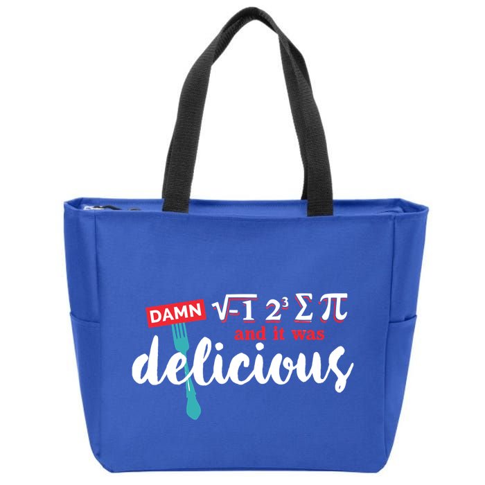 I Ate Some Pie And It Was Delicious Math Ate Sum Pi Day Gift Zip Tote Bag