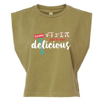 I Ate Some Pie And It Was Delicious Math Ate Sum Pi Day Gift Garment-Dyed Women's Muscle Tee