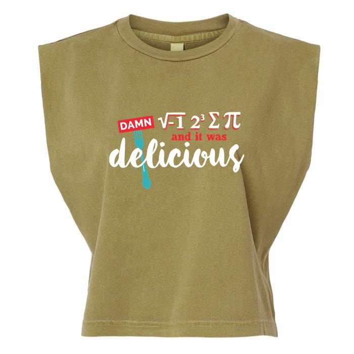 I Ate Some Pie And It Was Delicious Math Ate Sum Pi Day Gift Garment-Dyed Women's Muscle Tee