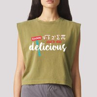 I Ate Some Pie And It Was Delicious Math Ate Sum Pi Day Gift Garment-Dyed Women's Muscle Tee