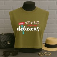 I Ate Some Pie And It Was Delicious Math Ate Sum Pi Day Gift Garment-Dyed Women's Muscle Tee