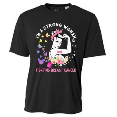 IM A Strong Woman Fighting Breast Cancer Cooling Performance Crew T-Shirt