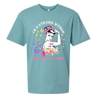 IM A Strong Woman Fighting Breast Cancer Sueded Cloud Jersey T-Shirt